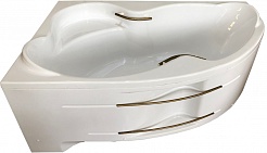 BellSan Акриловая ванна Индиго 168x110 R с ручками белая/бронза – фотография-2